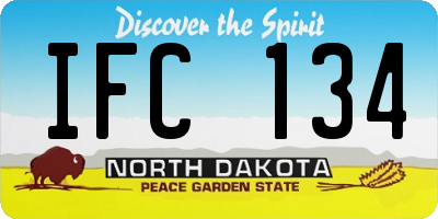 ND license plate IFC134