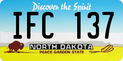 ND license plate IFC137