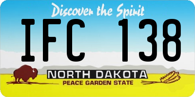 ND license plate IFC138