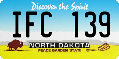 ND license plate IFC139