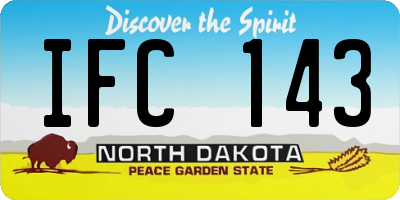 ND license plate IFC143