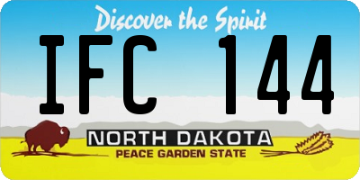 ND license plate IFC144