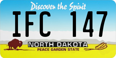 ND license plate IFC147