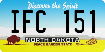 ND license plate IFC151