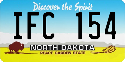 ND license plate IFC154