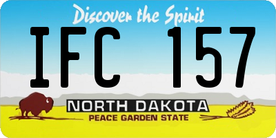 ND license plate IFC157