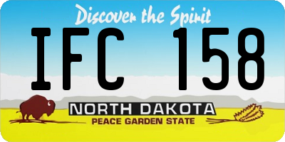 ND license plate IFC158