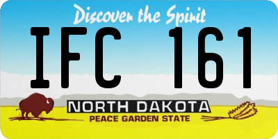 ND license plate IFC161