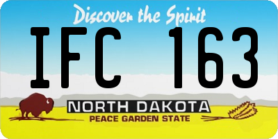 ND license plate IFC163
