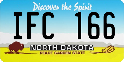 ND license plate IFC166