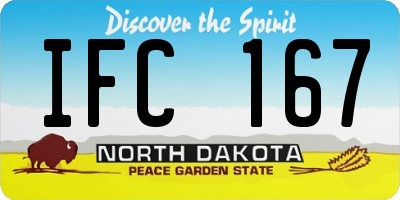 ND license plate IFC167