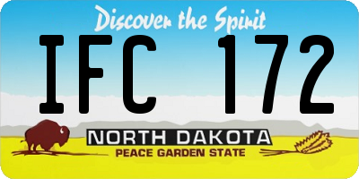 ND license plate IFC172