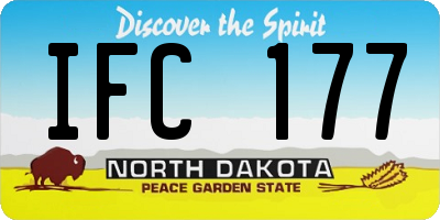 ND license plate IFC177