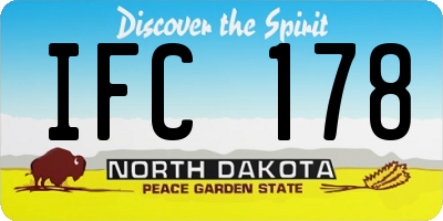 ND license plate IFC178