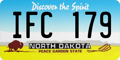 ND license plate IFC179