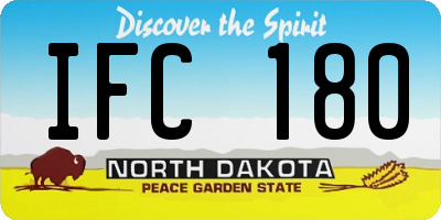 ND license plate IFC180