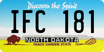 ND license plate IFC181