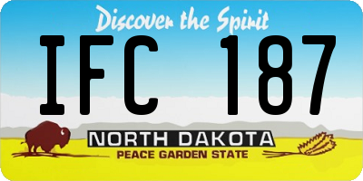 ND license plate IFC187