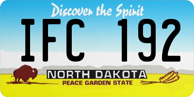 ND license plate IFC192