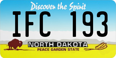ND license plate IFC193
