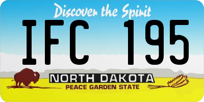 ND license plate IFC195