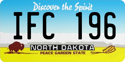ND license plate IFC196