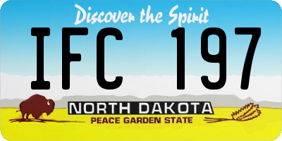 ND license plate IFC197