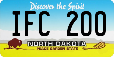 ND license plate IFC200