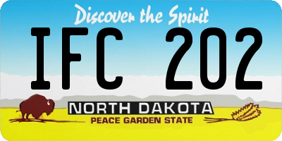 ND license plate IFC202