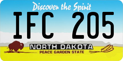 ND license plate IFC205