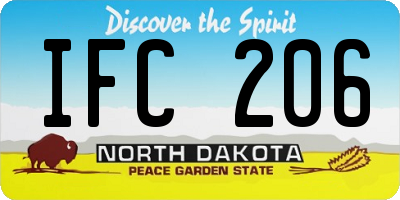 ND license plate IFC206