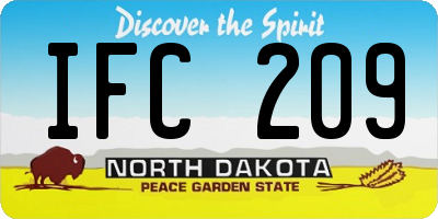 ND license plate IFC209