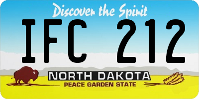 ND license plate IFC212
