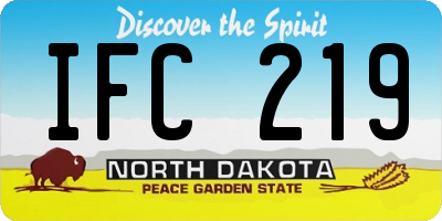 ND license plate IFC219