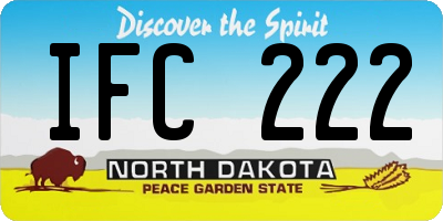 ND license plate IFC222
