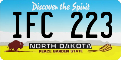 ND license plate IFC223