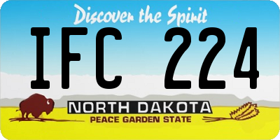 ND license plate IFC224