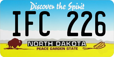 ND license plate IFC226