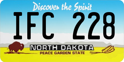ND license plate IFC228