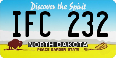 ND license plate IFC232