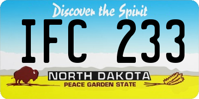ND license plate IFC233