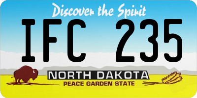 ND license plate IFC235