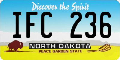 ND license plate IFC236