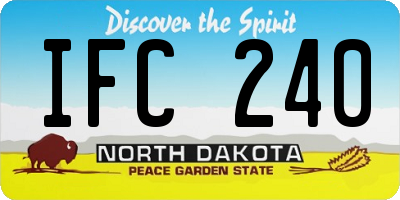 ND license plate IFC240