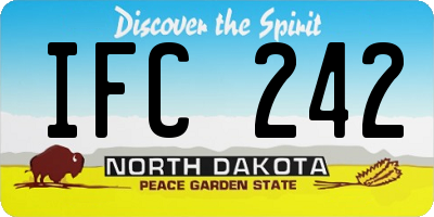 ND license plate IFC242