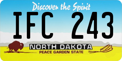 ND license plate IFC243