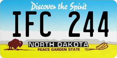 ND license plate IFC244