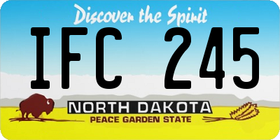 ND license plate IFC245