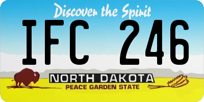 ND license plate IFC246