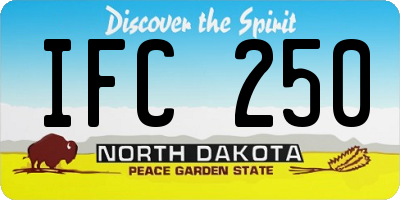 ND license plate IFC250